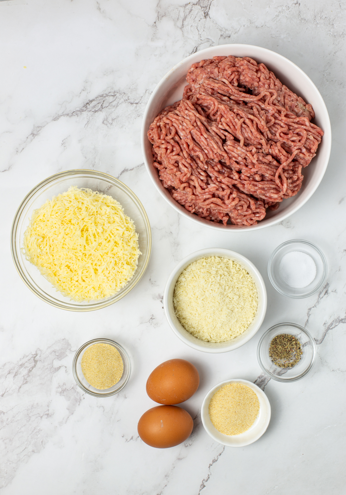 Ingredients needed to make Homemade Meatballs