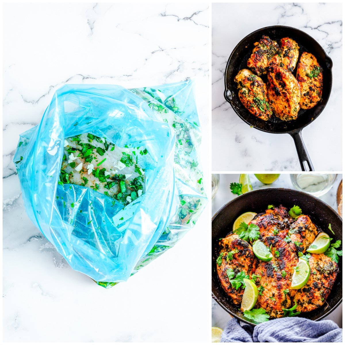 Step by step photos on how to make Cilantro Lime Chicken Marinade.