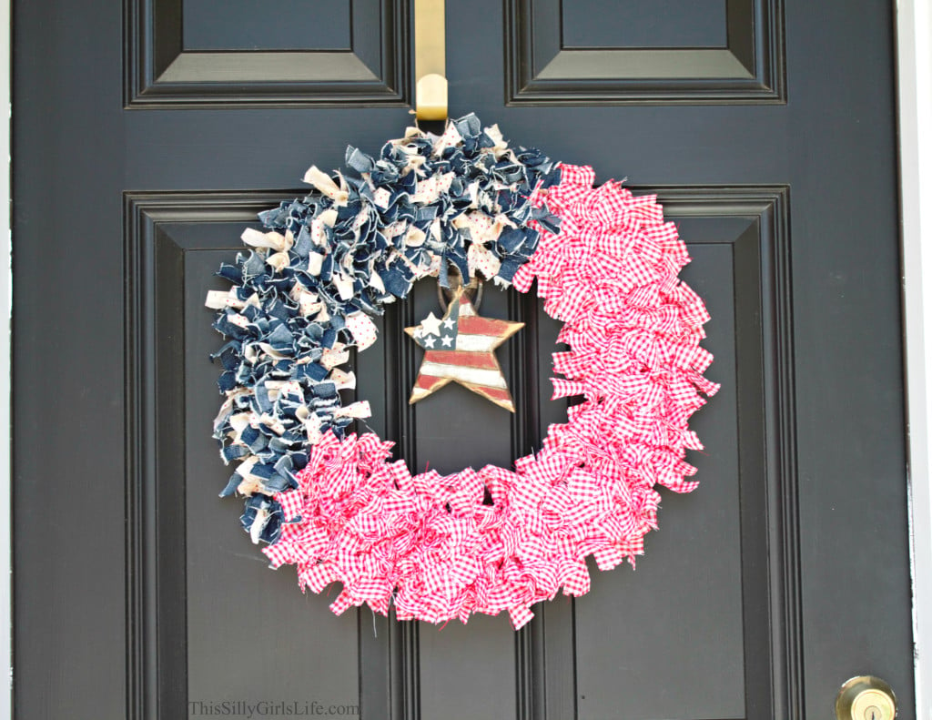 DIY Patriotic Fabric Wreath