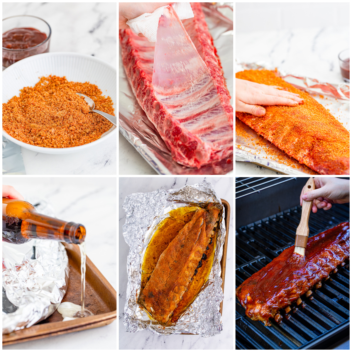 Step by step photos on how to make BBQ Rib Recipe