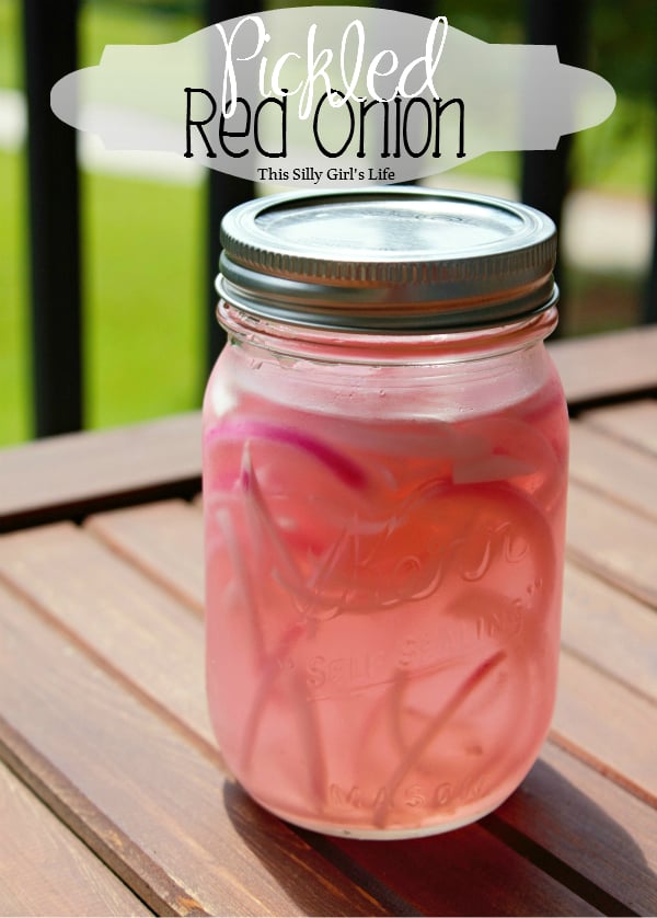 Pickled Red Onions recipe from https://ThisSillyGirlsLife.com super easy and adds a flavor explosion to any dish! #Pickled #RedOnions #Recipe