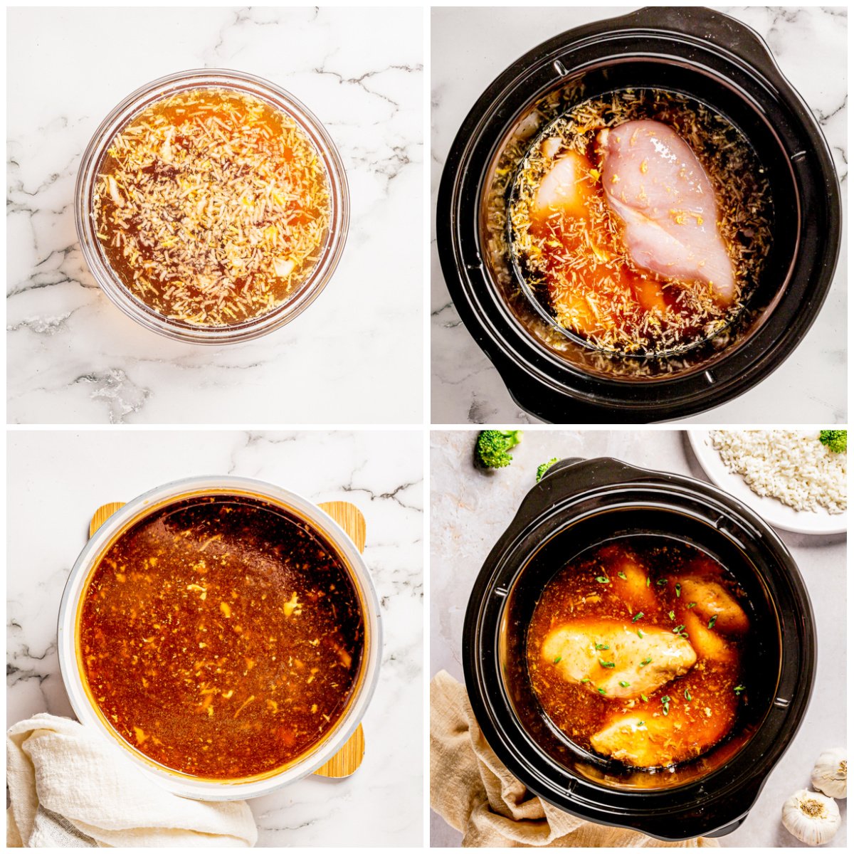 Step by step photos on how to make Slow Cooker Ginger Chicken.