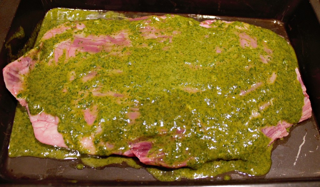 Cilantro-Lime Marinated Flank Steak with Homemade Chimichurri recipe from https://ThisSillyGirlsLife.com #FlankSteak #Chimichurri #Cilantro #Lime #Marinade