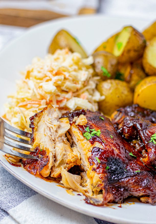 The BEST Sticky Slow Cooker BBQ Chicken Recipe