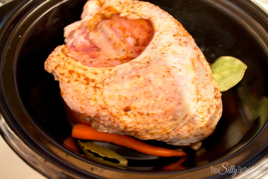 Slow Cooker Cajun Turkey Breast recipe from https://ThisSillyGirlsLife.com #CajunTurkeyBreast #SlowCooker #Thanksgiving
