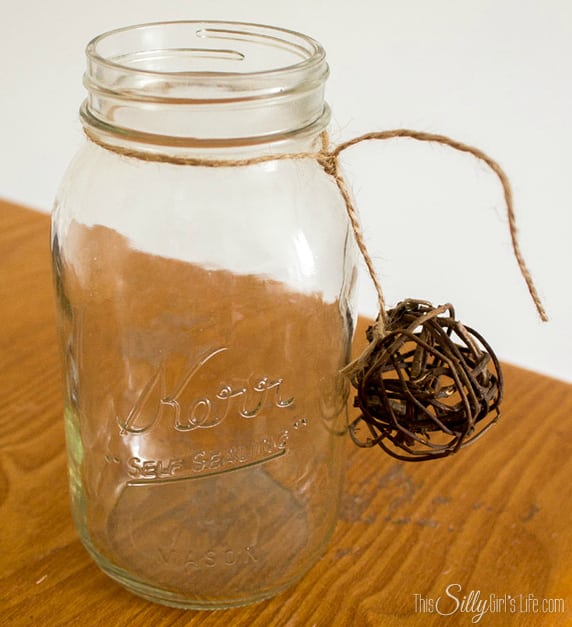 Mason Jar Gift Containers, super easy craft with step by step instructions. Will be great to give away with treats inside at my Holiday party! Tutorial from https://ThisSillyGirlsLife.com