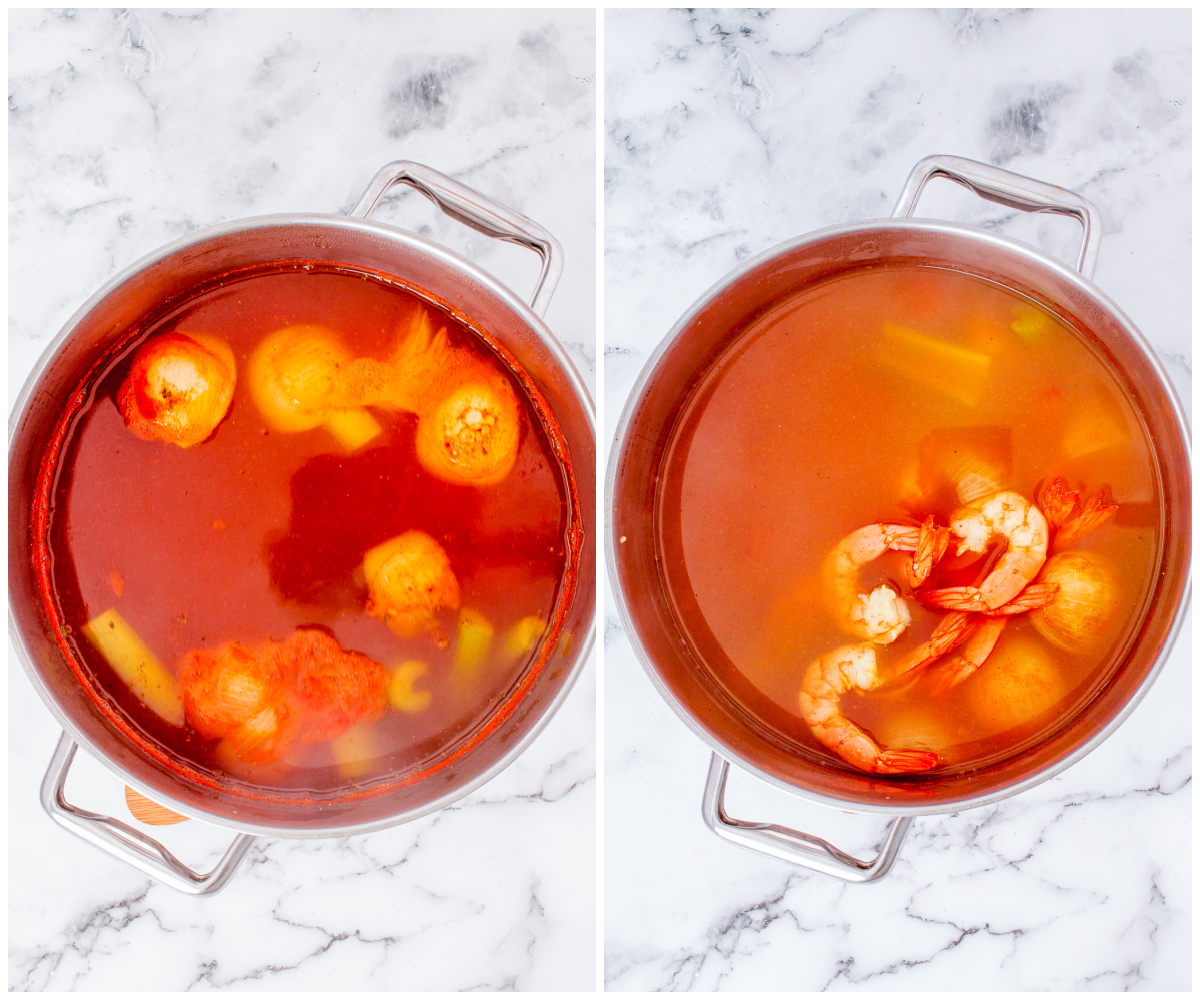Step by step photos on how to make a Shrimp Cocktail Recipe.