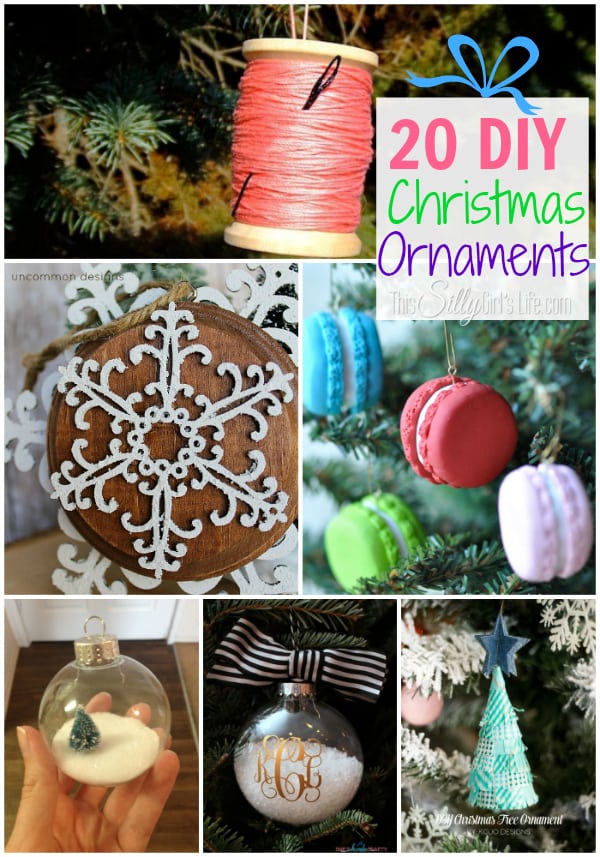 20 DIY Christmas Ornaments Round Up