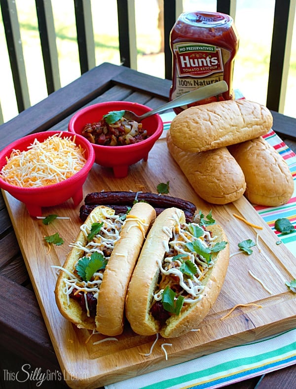 Mexican Style Hot Dogs with Spicy Tomato Onion Relish, perfect for a fun Summer cookout! #CollectiveBias
