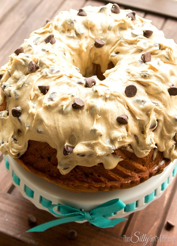 Chocolate Chip Bundt Cake with Cookie Dough Glaze, the name says it all... YUM!