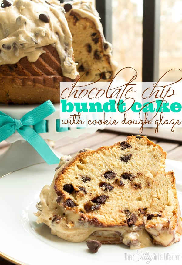 Chocolate Chip Bundt Cake with Cookie Dough Glaze, the name says it all... YUM!