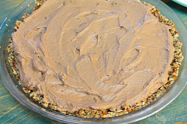 Easy Chocolate and Caramel Pie with Pretzel Crust #EatMoreBites #shop 