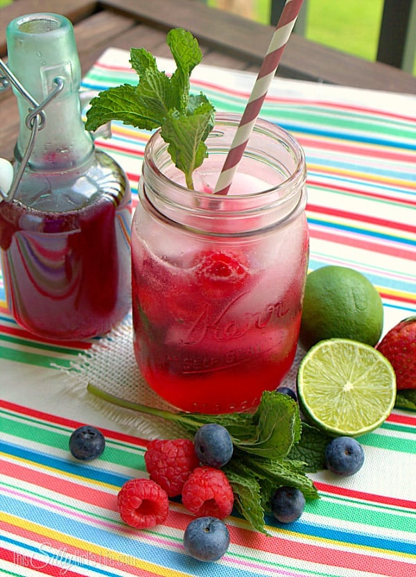 Triple Berry Mojitos, an ice cold refreshing drink to enjoy on a warm summer night!
