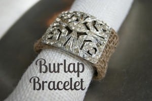Burlap Vintage Jeweled Bracelet