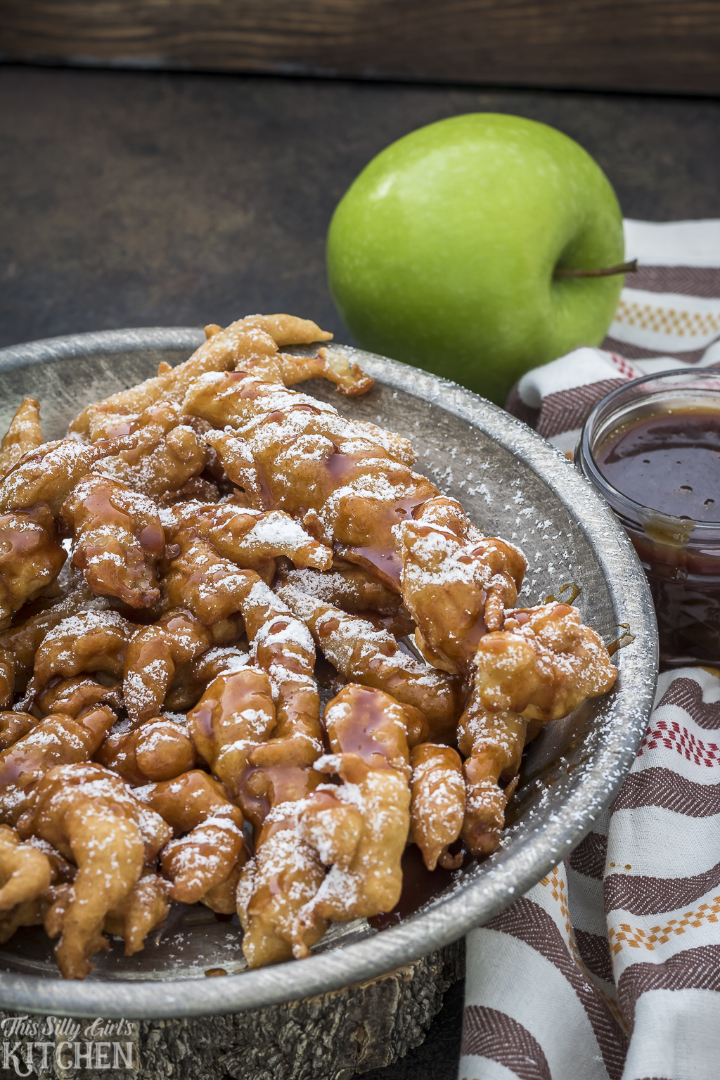Caramel Apple Funnel Cakes - This Silly Girl's Kitchen