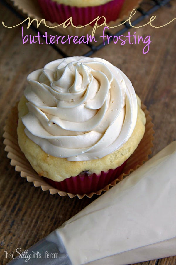 Simple recipe for light and fluffy Maple Buttercream Frosting, so easy and delicious!