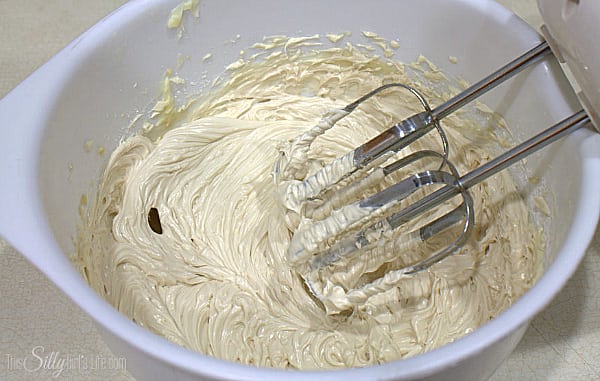 Add in the remaining ingredients and whip on high until light and fluffy 3-5 minutes. 