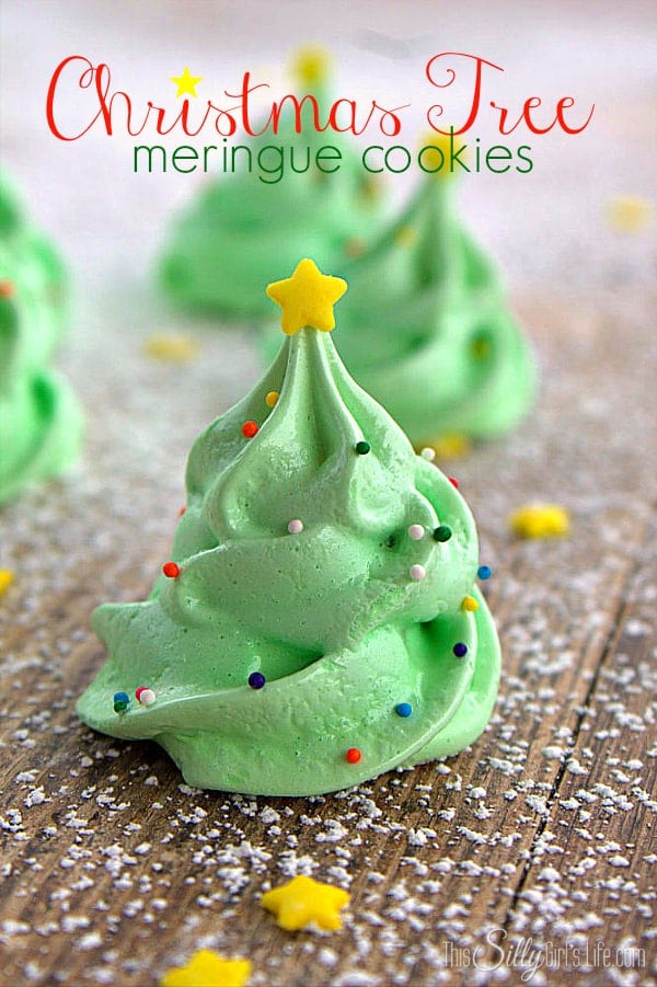 Christmas Tree Cookies lined up decorated Pinterest image