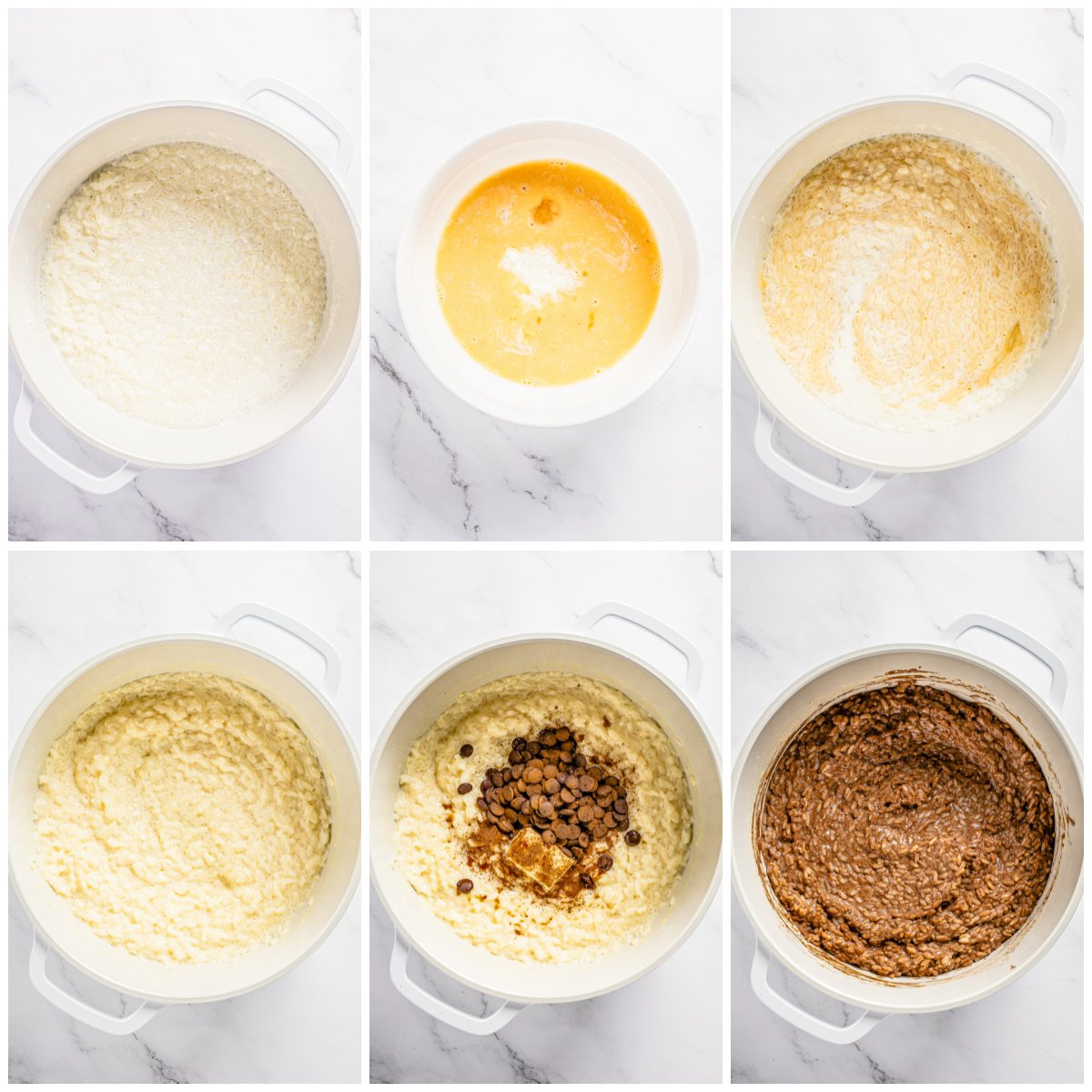 Step by step photos on how to make Chocolate Rice Pudding