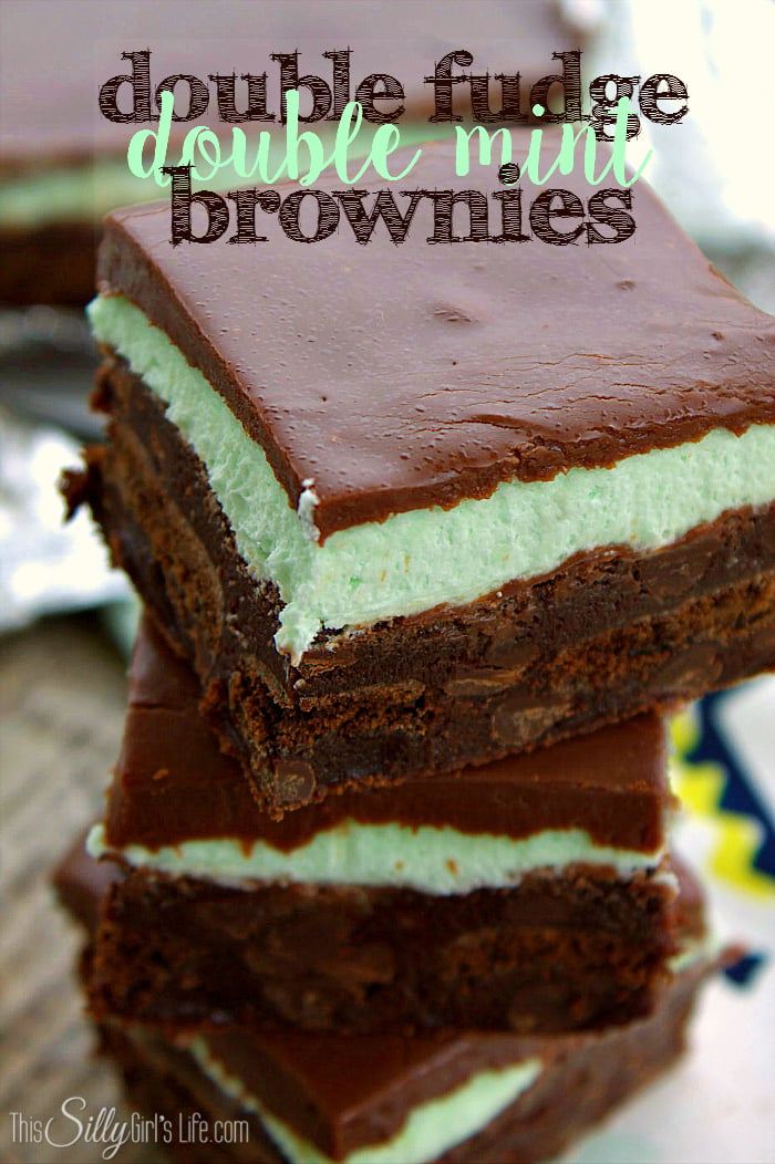 double fudge mint brownies