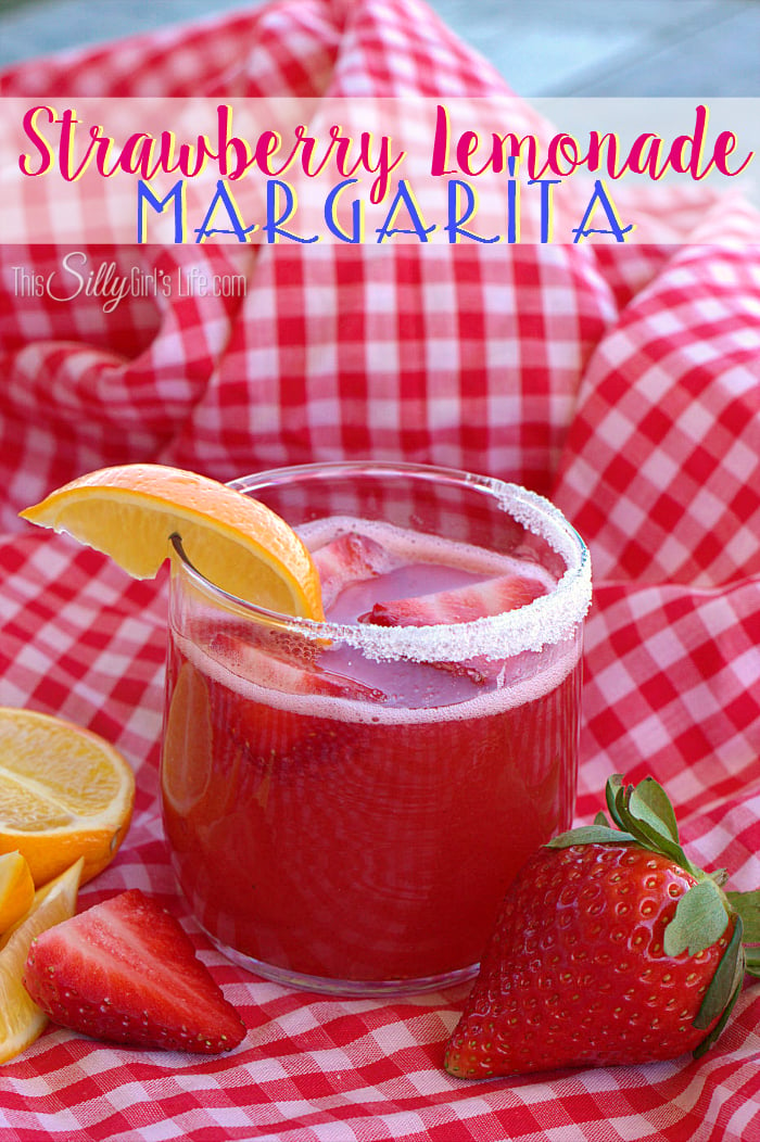 Strawberry Lemonade Margarita #VivaLaRita - This Silly Girl's Kitchen