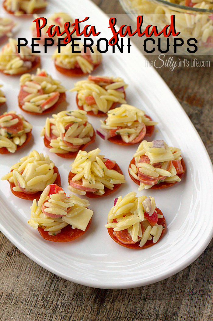 Pasta Salad Pepperoni Cups - This Silly Girl's Kitchen