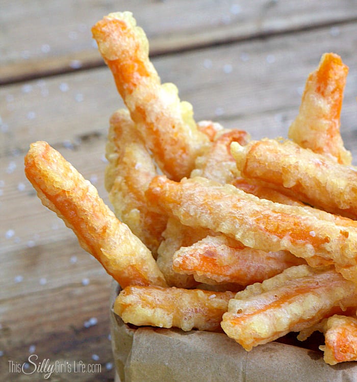 Coconut Tempura Sweet Potato Fries with Curry Aioli, frozen sweet potato fries, dipped in a light and crispy tempura batter and served with an amazing aioli sauce. #SpringIntoFlavor #ad - ThisSillyGirlsLife.com