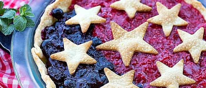 Patriotic Mixed Berry Pie