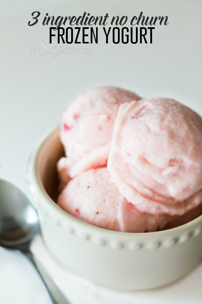 3 Ingredient No Churn Frozen Yogurt, simple, delicious and perfect for getting little ones involved! - ThisSillyGirlsKitchen.com #ad #BTFE