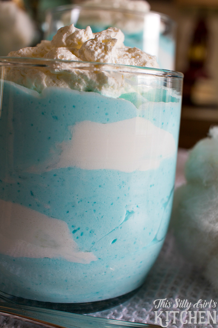 Jello Cloud Mousse, cute, light and airy deliciousness! from ThisSillyGirlsLife.com