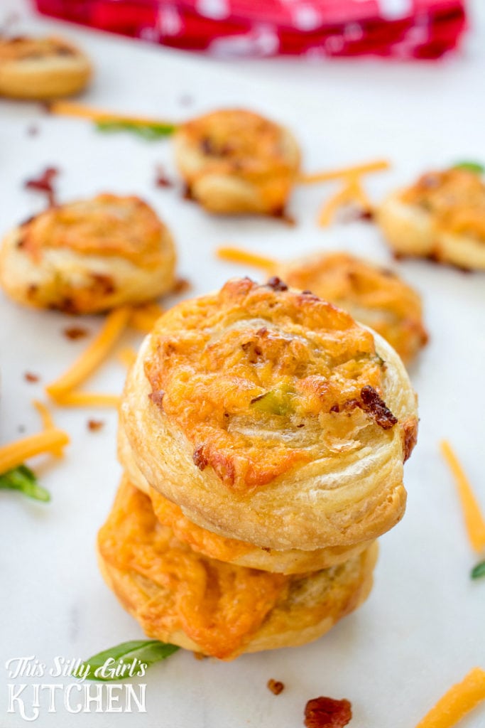 Spicy Cheddar Bacon Ranch Pinwheels - This Silly Girl's Kitchen