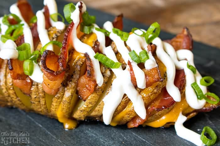 Fully Loaded Hasselback Potatoes