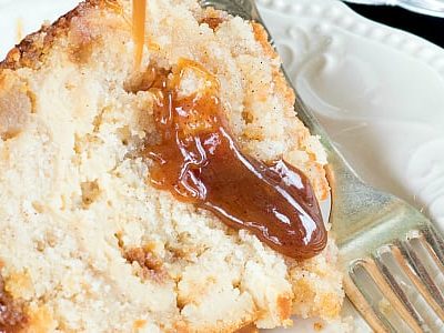 Caramel Apple Cheesecake Filled Butter Cake