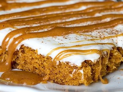 Caramel Pumpkin Sheet Cake
