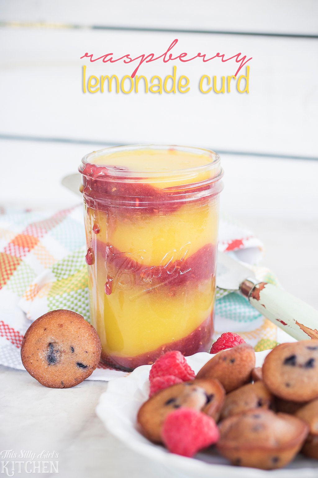 Raspberry Lemonade Curd, a beautiful, layered curd made with fresh squeezed lemons and raspberries. Perfect for slathering on toast, muffins or for use in desserts. from ThisSillyGirlsKitchen.com