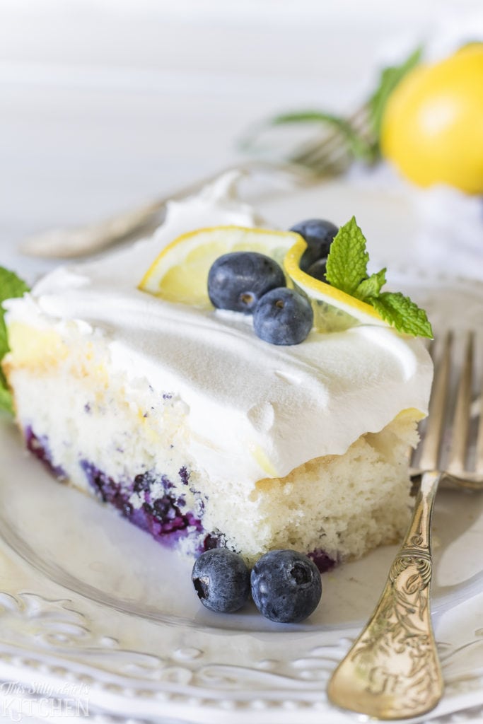 Lemon Blueberry Poke Cake - This Silly Girl's Kitchen