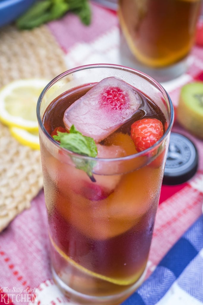 Lemonade Infused Iced Tea, a simple and refreshing summer or anytime beverage! Recipe from ThisSillyGirlsKitchen.com