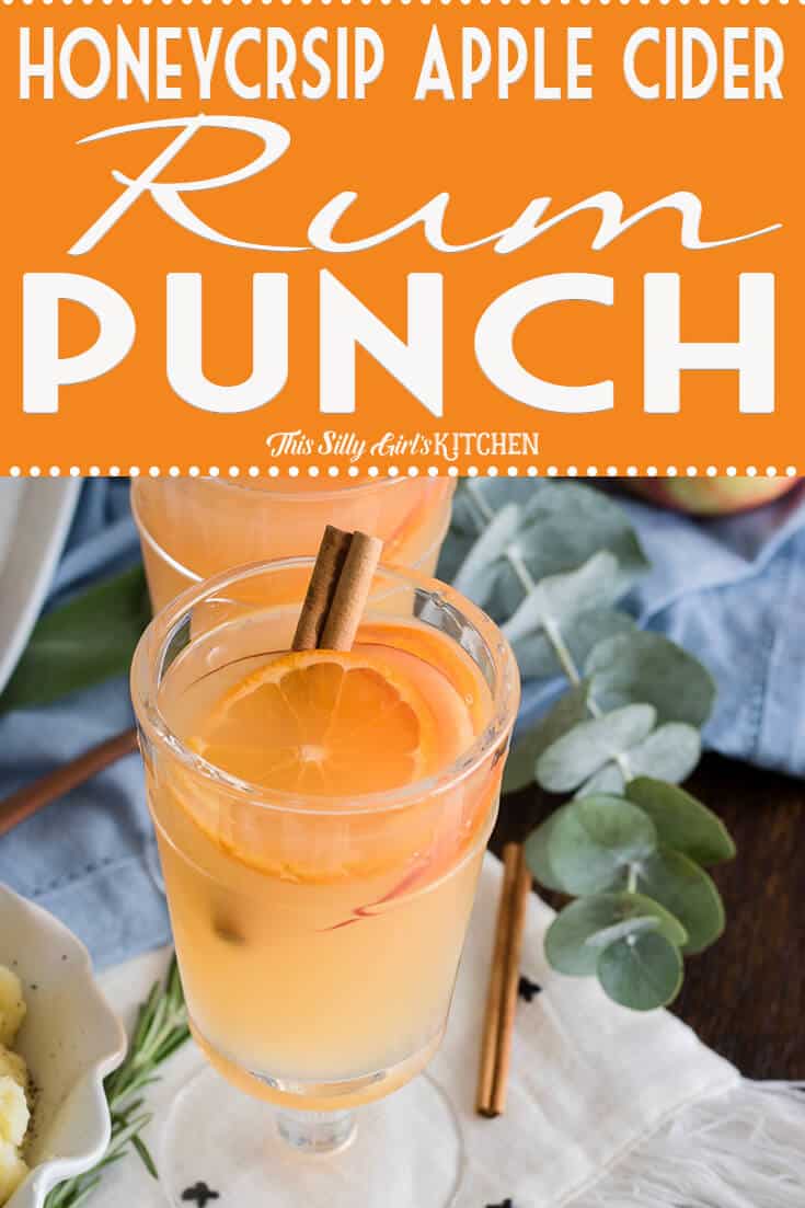 Honeycrisp Apple Cider Rum Punch in glass Pinterest Image