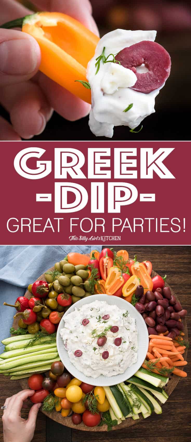 Collage image or Greek Yogurt Dip 