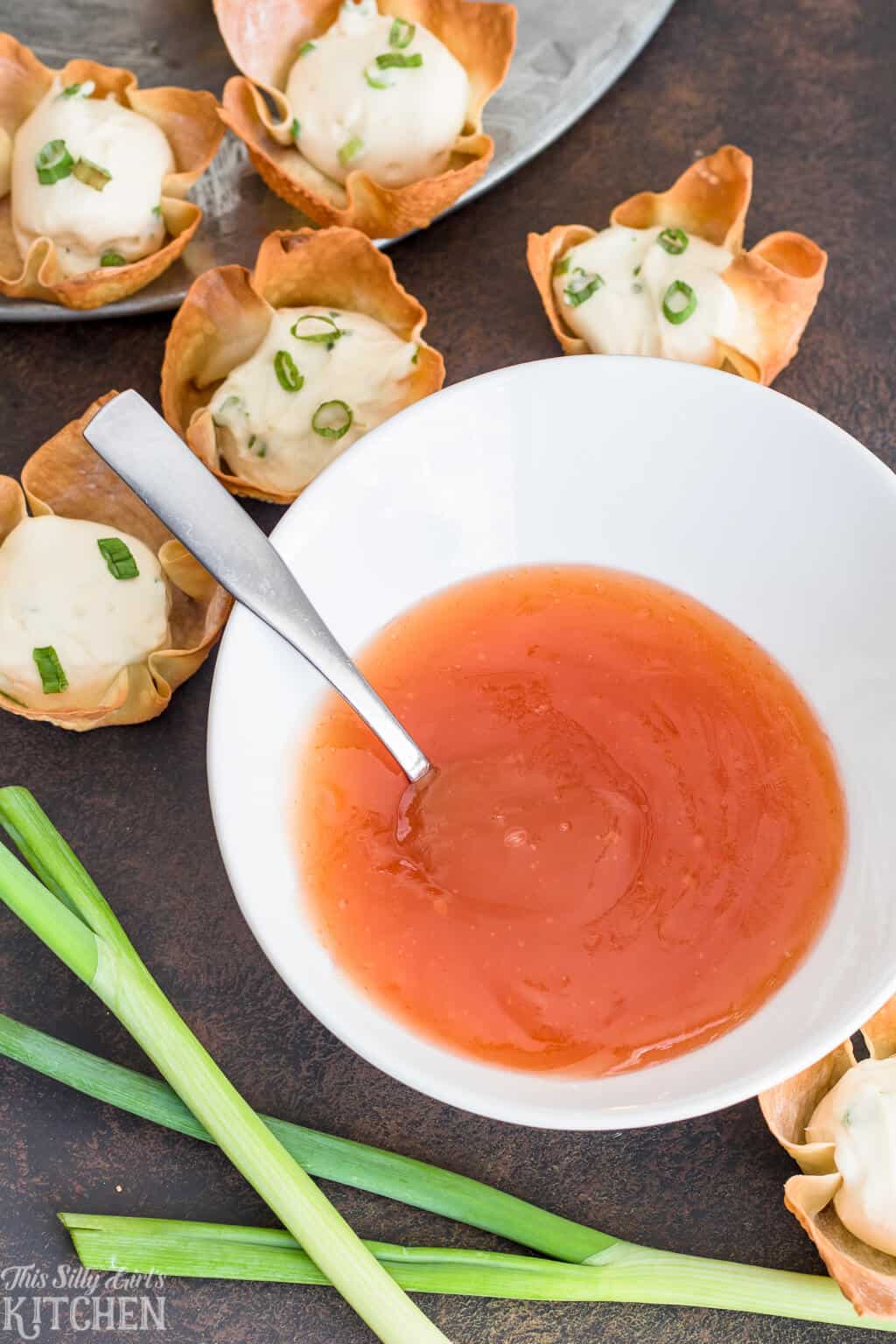 The Best Sweet and Sour Sauce, only 5 ingredients and ready in minutes! #Recipe from ThisSillyGirlsKitchen.com #ChineseTakeout #sweetandsoursauce #BetterThanTakeout