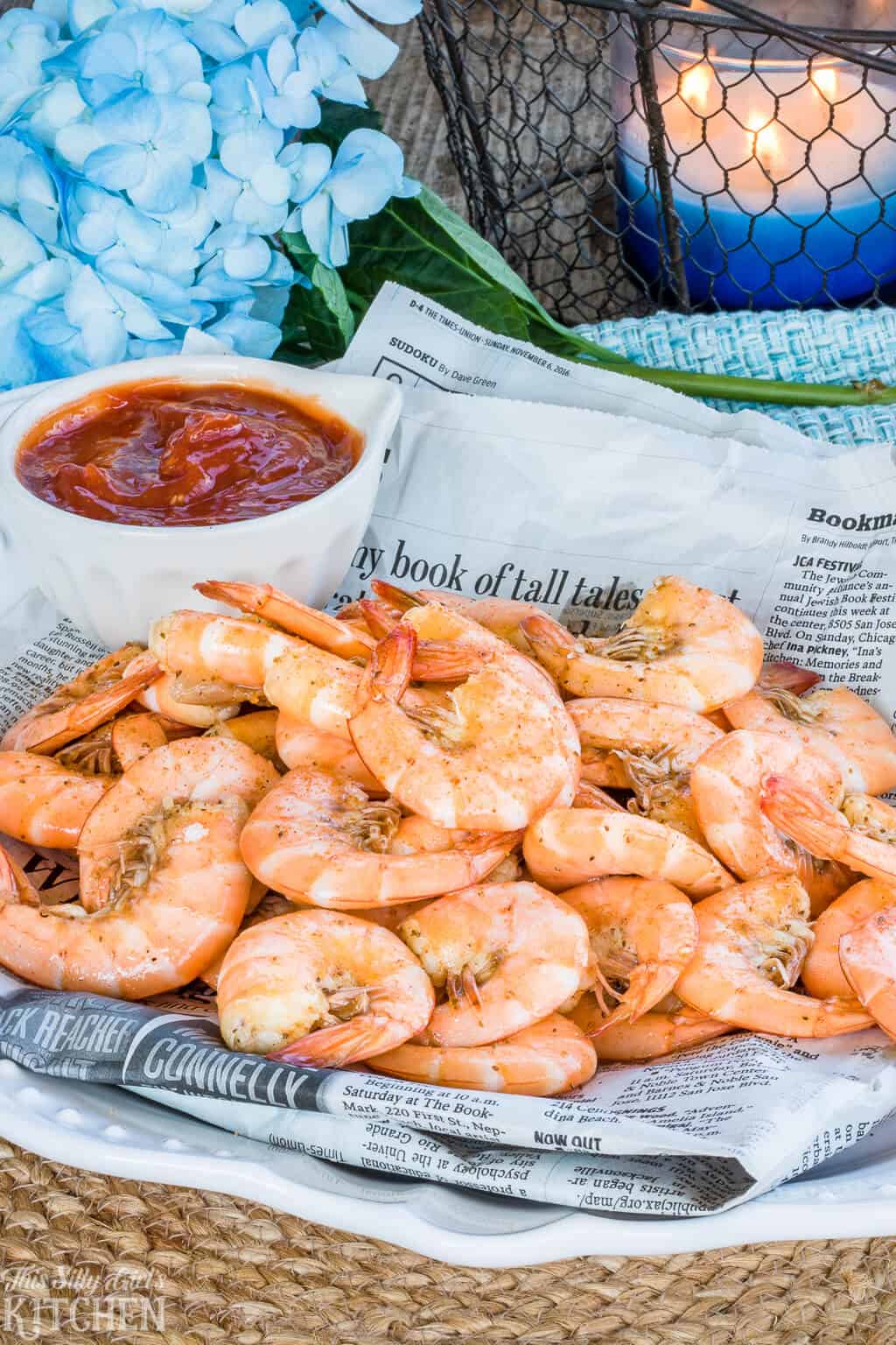 Shrimp Cocktail, boiled in a rich beer stock makes this one super flavorful shrimp cocktail!