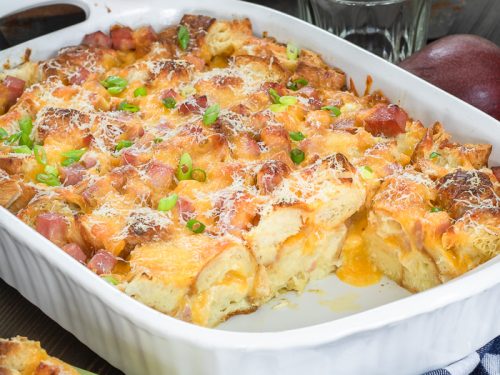 Ham And Cheese Savory Bread Pudding This Silly Girl S Kitchen
