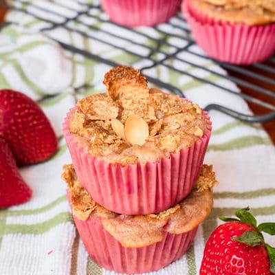 Almond Strawberry Yogurt Muffins