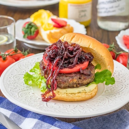 Bacon Red Onion Marmalade on burger square image