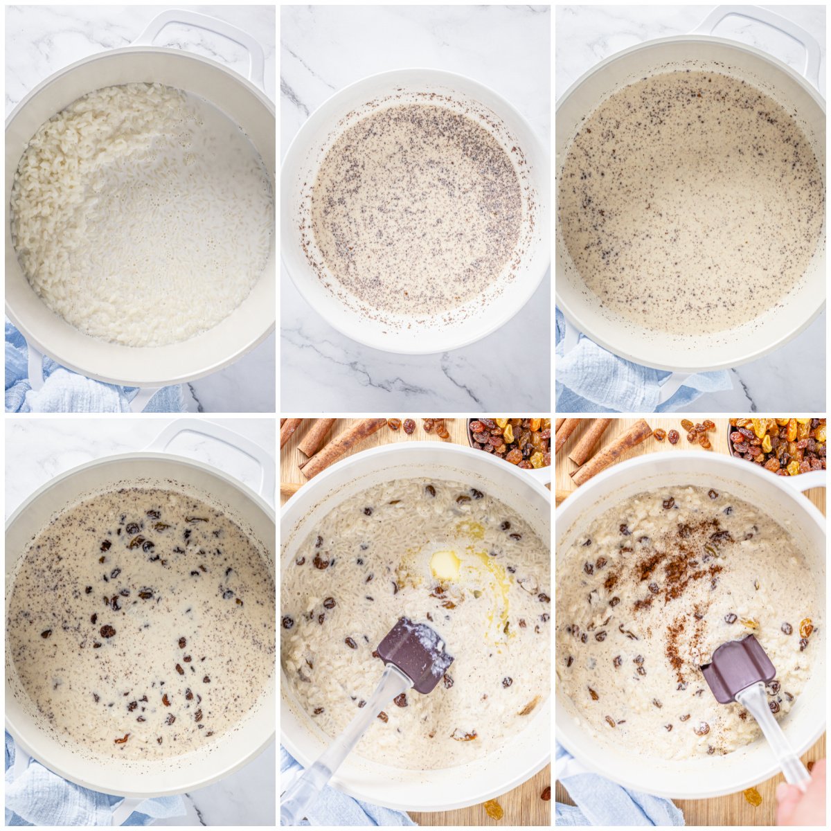Step by step photos on how to make Rice Pudding with Cooked Rice