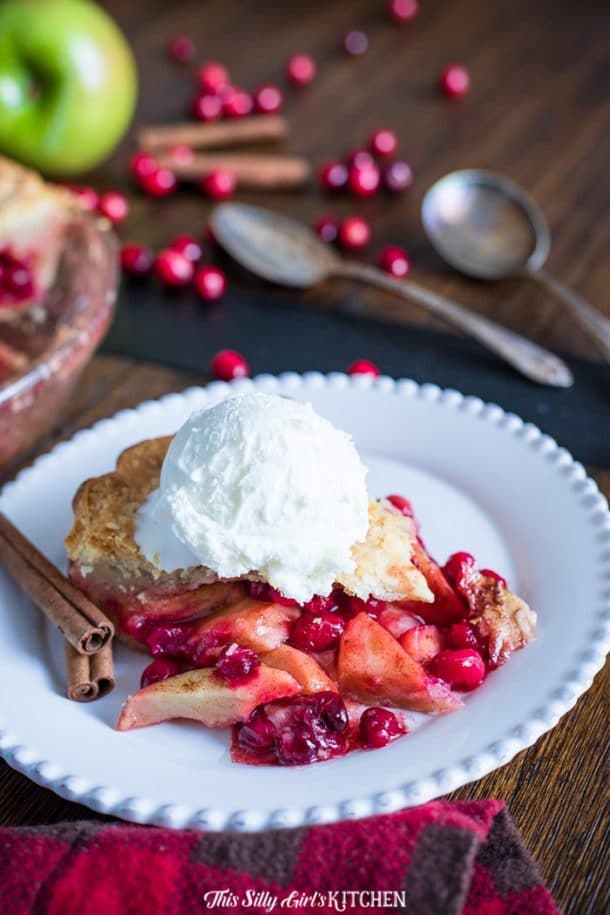 Apple Cranberry Pie Recipe (From Scratch Double Crust) - This Silly ...