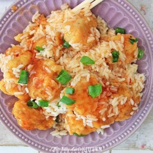 Square image of Instant Pot Sweet and Sour Chicken.