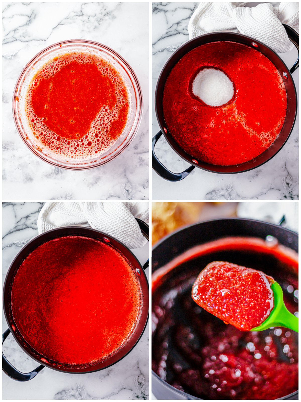 Step by step photos on how to make Strawberry Butter.