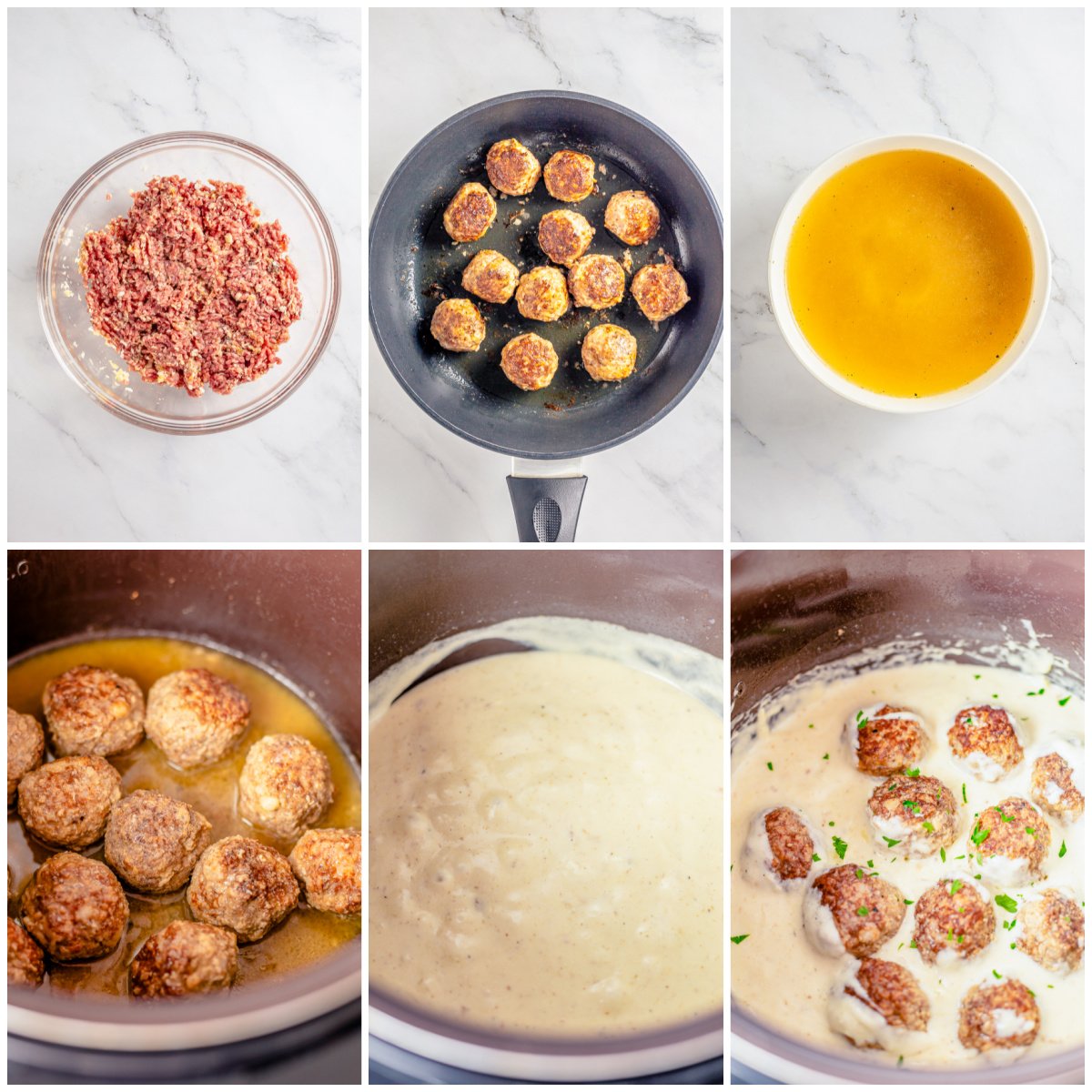 Step by step photos on how to make Crockpot Swedish Meatballs.