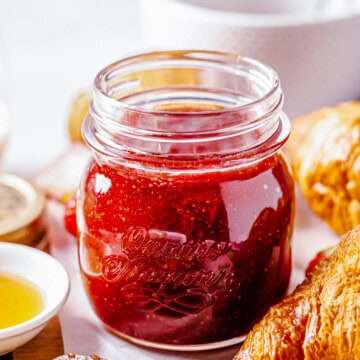 Jar full of Strawberry Butter.